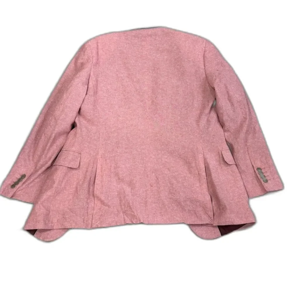 Stafford Pink Textured Sport Coat Blazer 44R NWOT